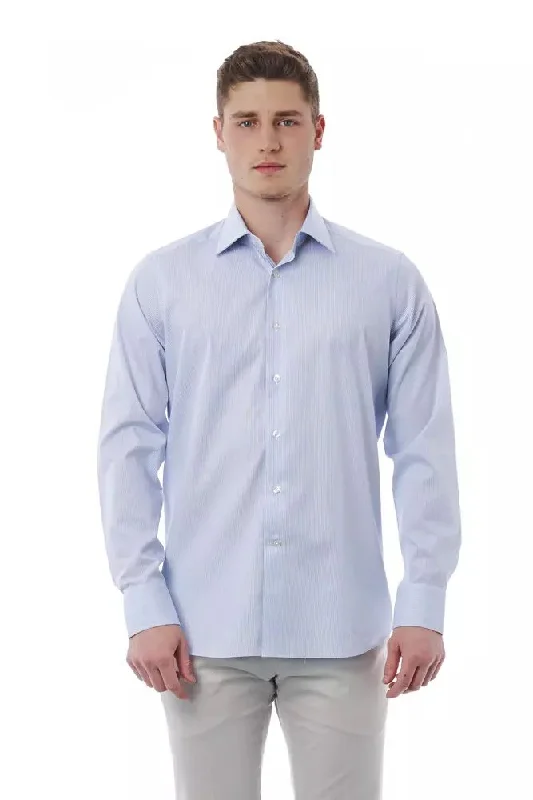 Bagutta blue Cotton Men's Shirt