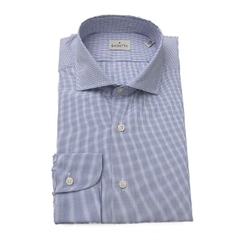 Bagutta blue Cotton Men's Shirt