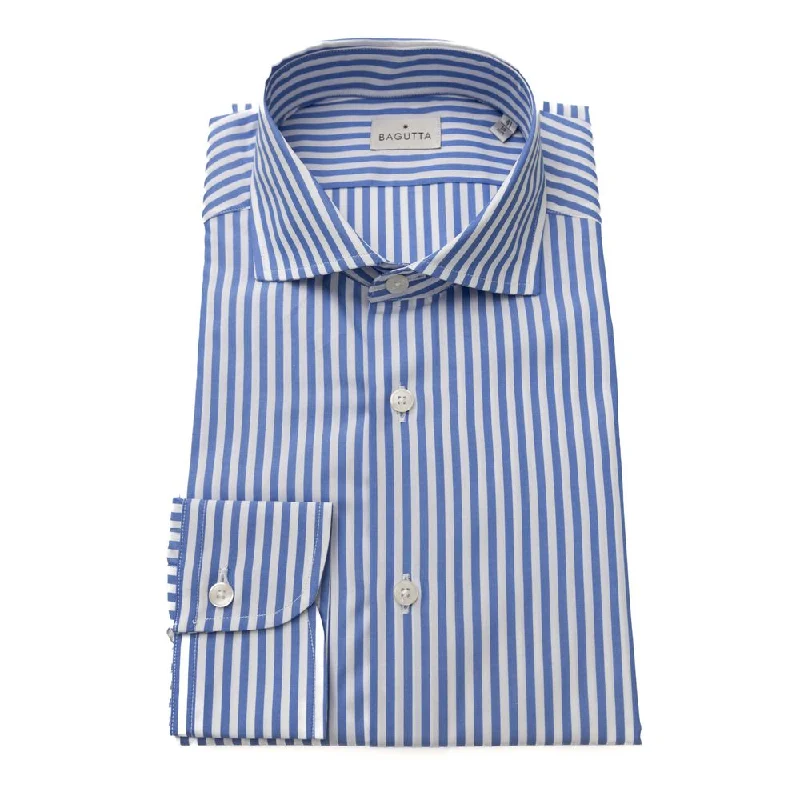 Bagutta blue Cotton Men's Shirt