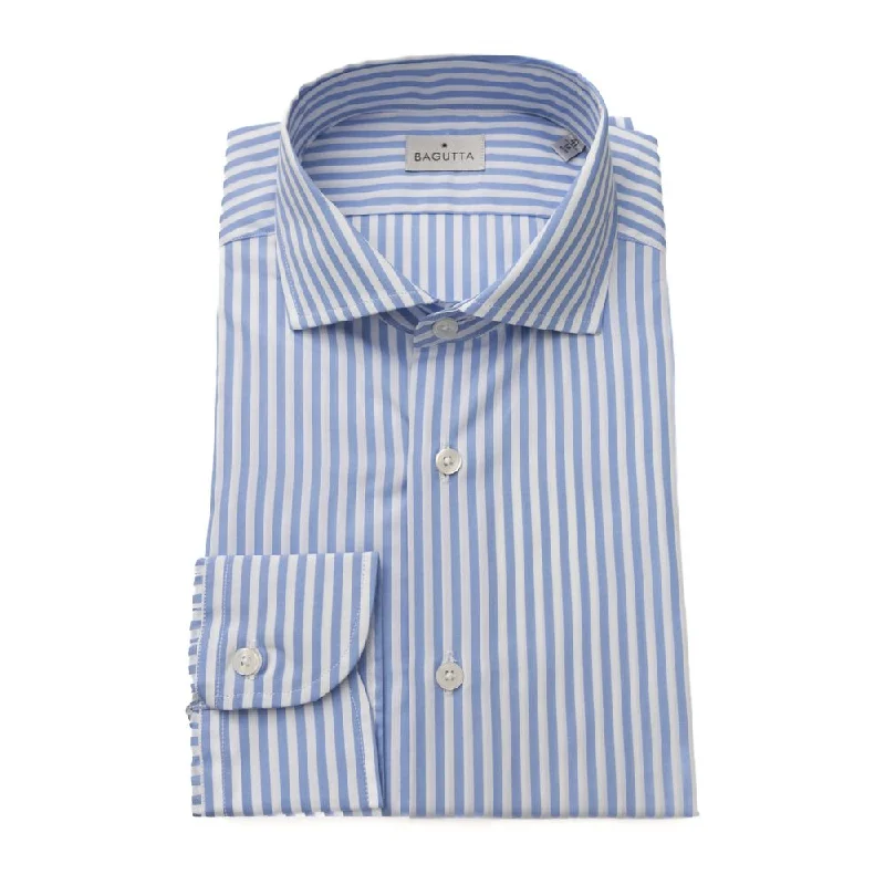 Bagutta blue Cotton Men's Shirt