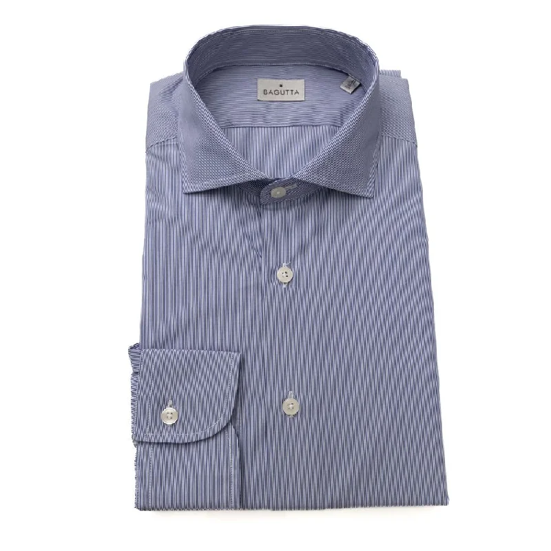 Bagutta blue Cotton Men's Shirt