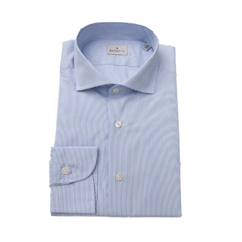 Bagutta blue Cotton Men's Shirt