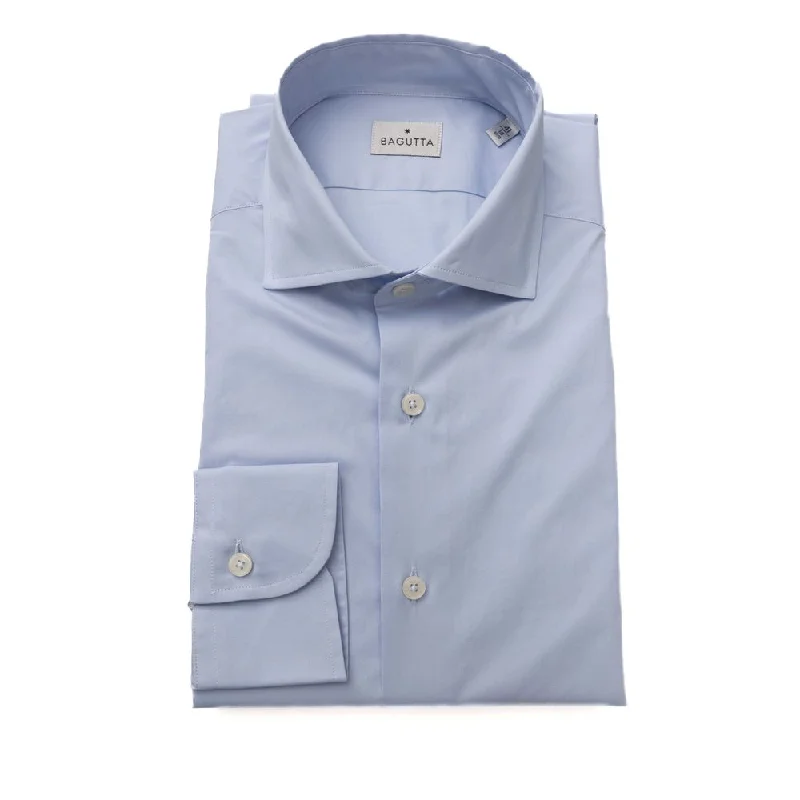 Bagutta blue Cotton Men's Shirt