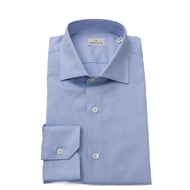 Bagutta blue Cotton Men's Shirt