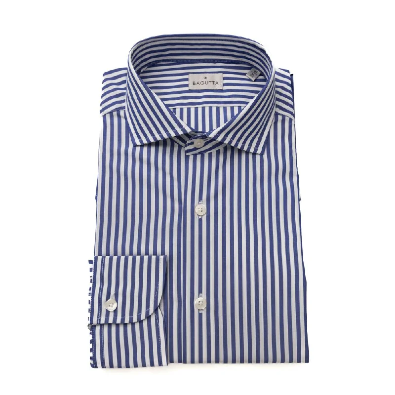 Bagutta blue Cotton Men's Shirt