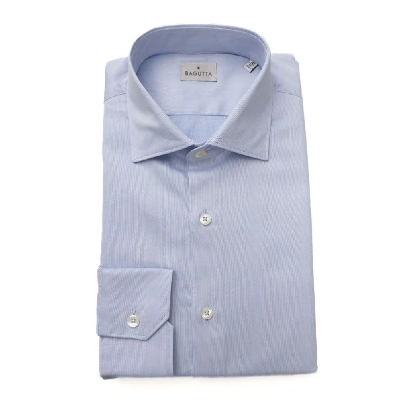 Bagutta blue Cotton Men's Shirt