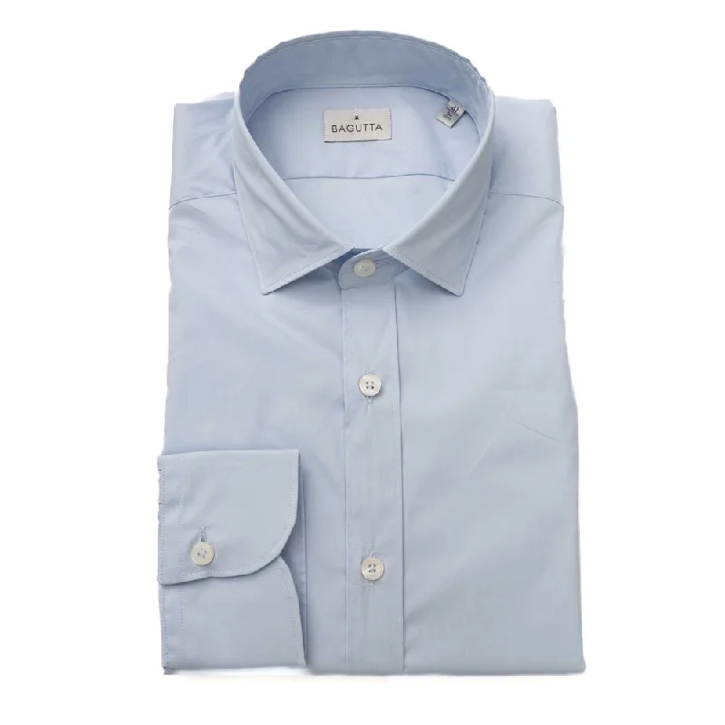 Bagutta blue Cotton Men's Shirt