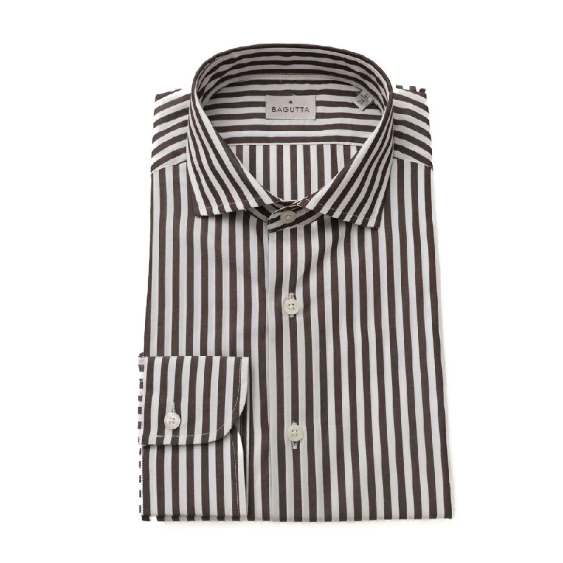 Bagutta Elegant Medium Fit  Shirt with French Men's Collar