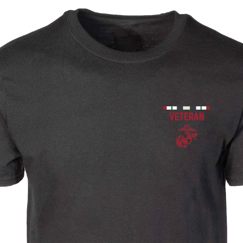 USMC Personalized Conflict and Rank T-shirt - Left Chest