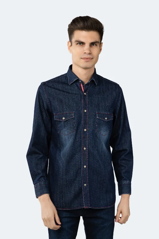 Dark Blue Denim Shirt