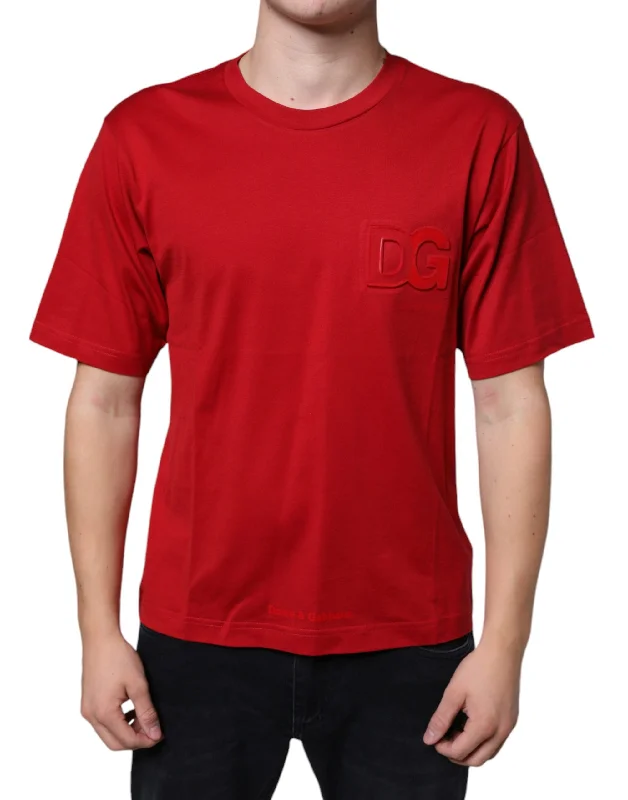 Dolce & Gabbana  Cotton DG Logo Print Crew Neck Men's T-shirt