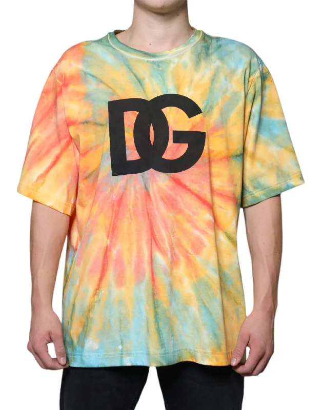 Dolce & Gabbana multi Tie-Dye Logo Cotton Men's T-shirt