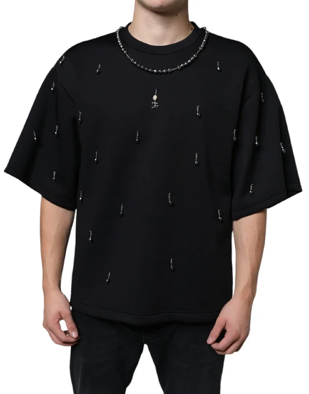 Dolce & Gabbana  Polyester Necklace Embellished Men's T-shirt