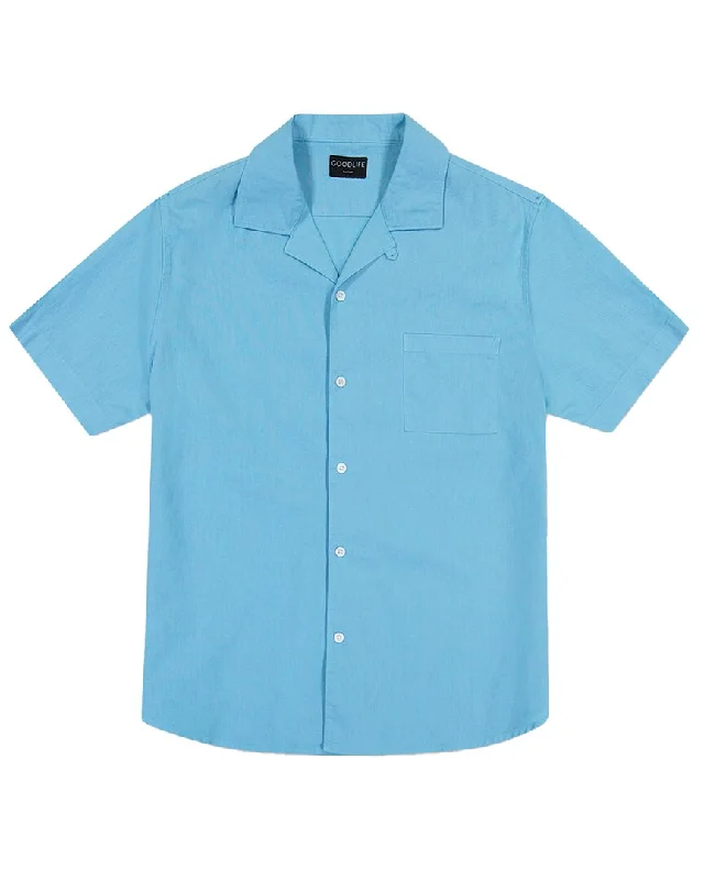 Goodlife Clothing Camp Collar Linen-Blend Shirt