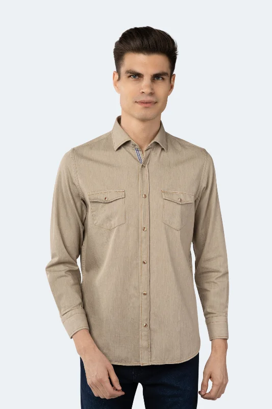 Khaki Denim Shirt