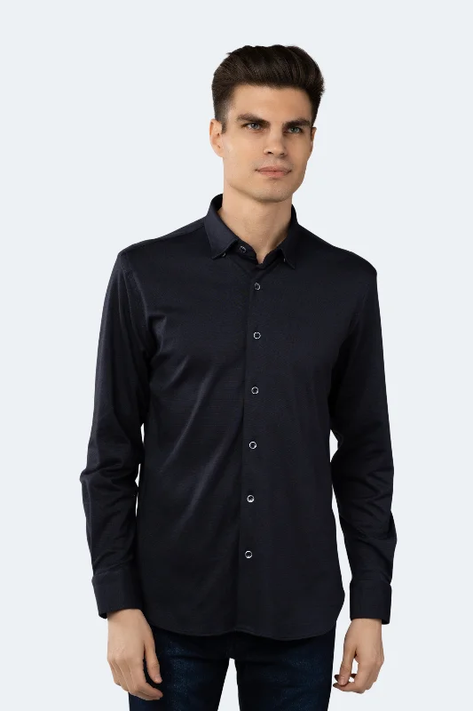 Leo Black Solid Shirt