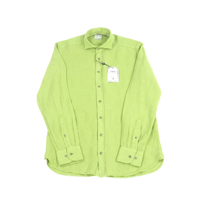 Leo Light Green Linen Shirt