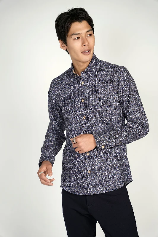 LEO Multi Lines King Cotton Shirt