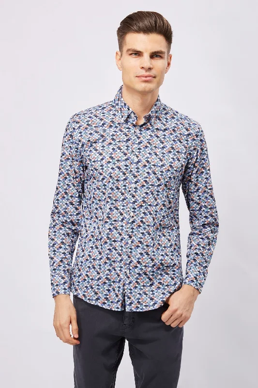 Leo Multicolor Hill Shape Shirt