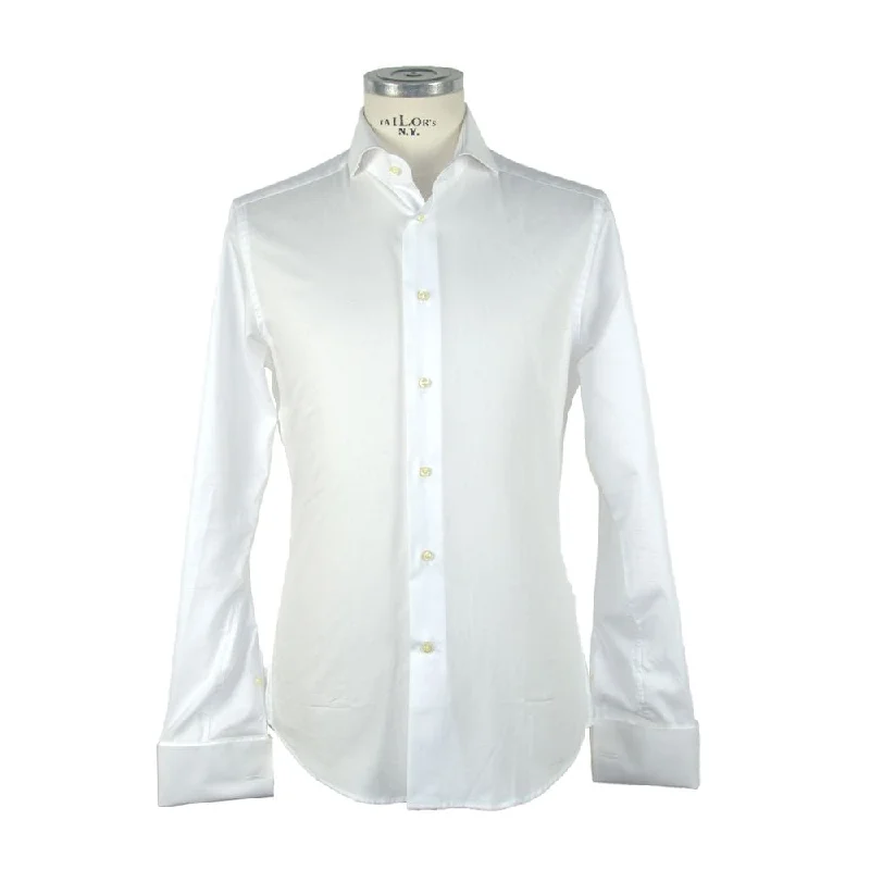 Made in Italy Elegant Ceremony  Cotton Men's Shirt