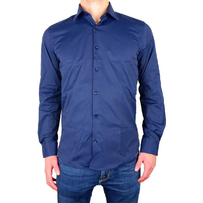 Made in Italy Elegant Milano  Satin Cotton Men's Shirt