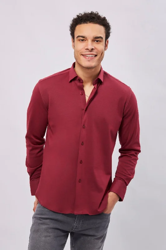 Max Colton James Shirt in Burgundy