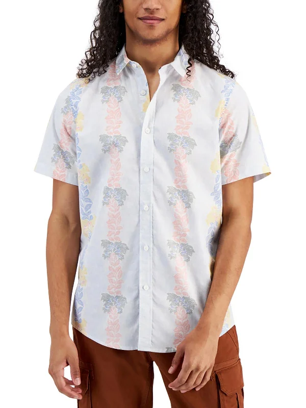 Mens Cotton Button-Down Shirt