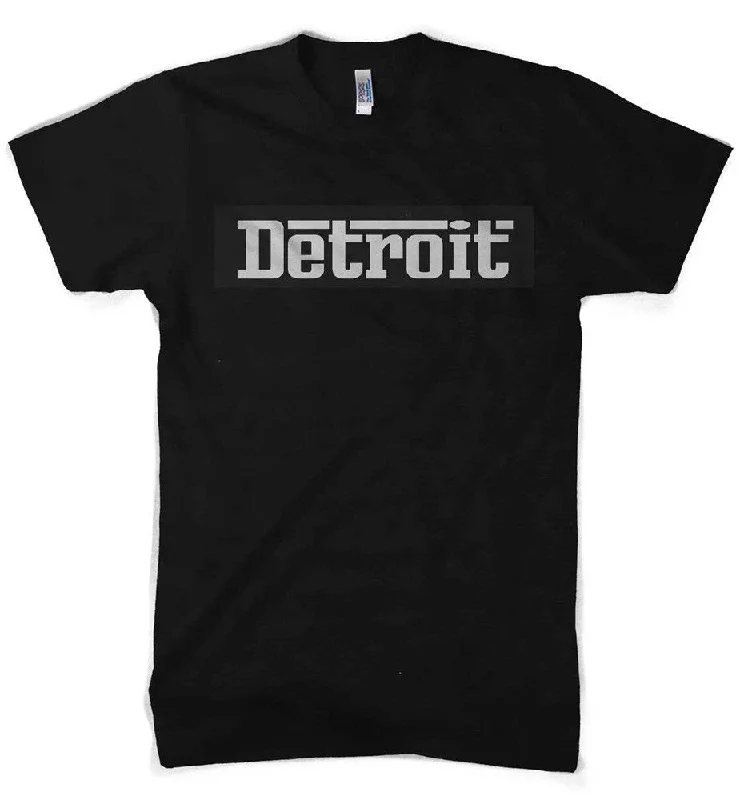 Mens Detroit Grigio T-shirt (Black)