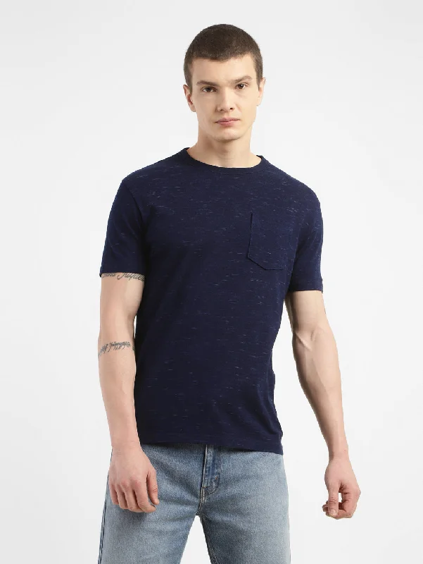 Men's Self Design Slim Fit T-shirt