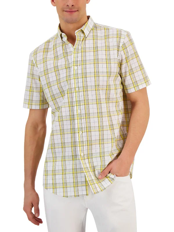 Mens Woven Collar Button-Down Shirt