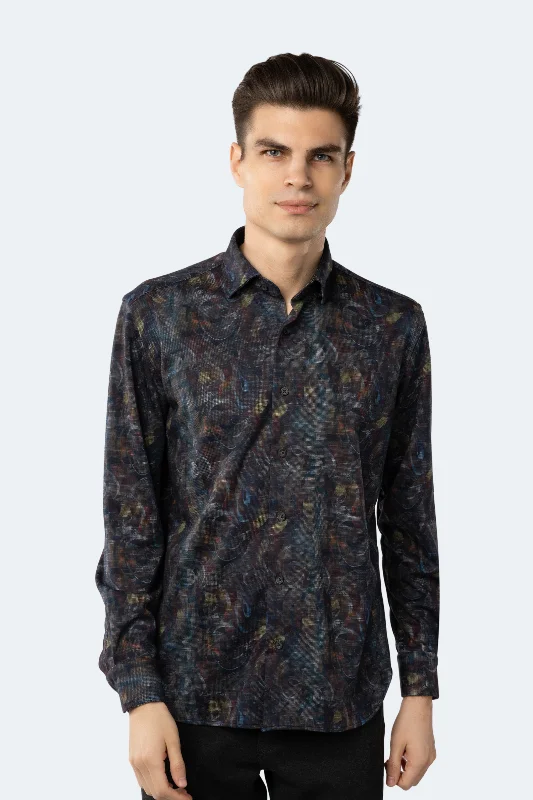 Multicolor Dark Jacquard Shirt