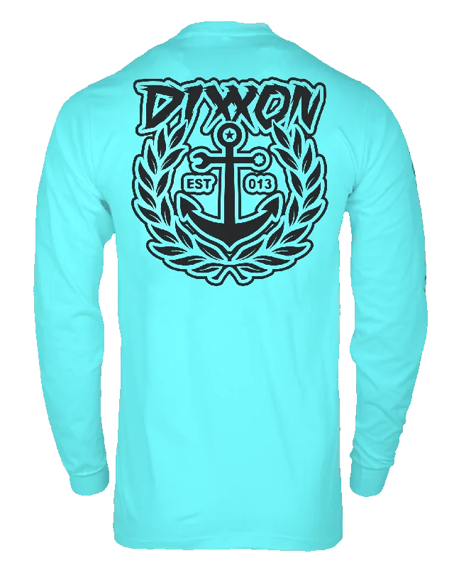 Salty Crest UV Long Sleeve T-Shirt - Aqua