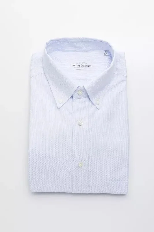 Robert Friedman blue Cotton Men's Shirt