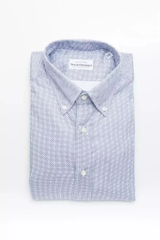 Robert Friedman blue Cotton Men's Shirt