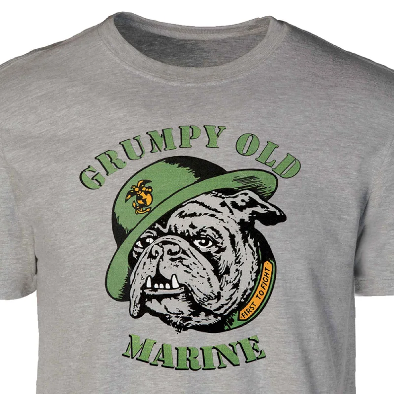 Grumpy Old Marine Bulldog Mascot T-shirt