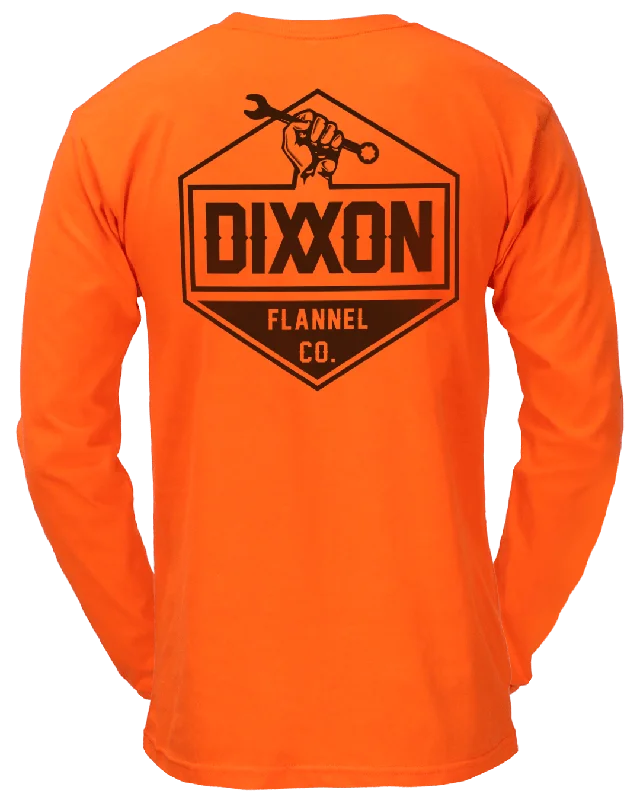 Working Class Hi Vis Long Sleeve T-Shirt - Safety Orange