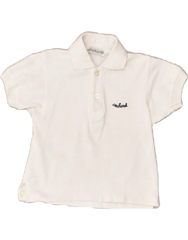 CACHAREL Baby Boys Polo Shirt 12-18 Months White Cotton