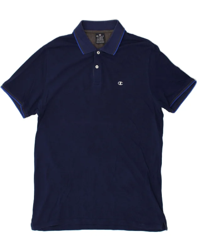 CHAMPION Boys Polo Shirt 14-15 Years XL Navy Blue