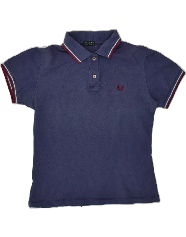 FRED PERRY Girls Polo Shirt 15-16 Years XL  Navy Blue