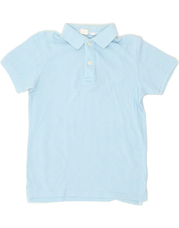 GAP Boys Polo Shirt 8-9 Years Medium Blue Cotton