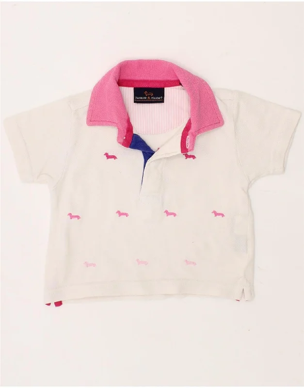 HARMONT & BLAINE Baby Girls Graphic Polo Shirt 3-6 Months White