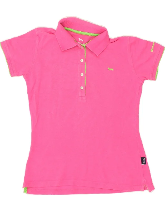 HARMONT & BLAINE Girls Polo Shirt 13-14 Years Pink Cotton