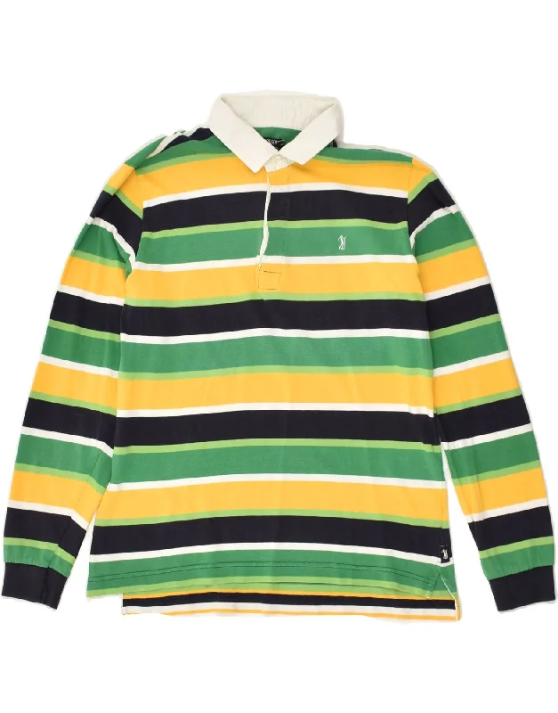 JECKERSON Boys Long Sleeve Polo Shirt 13-14 Years Multicoloured Striped