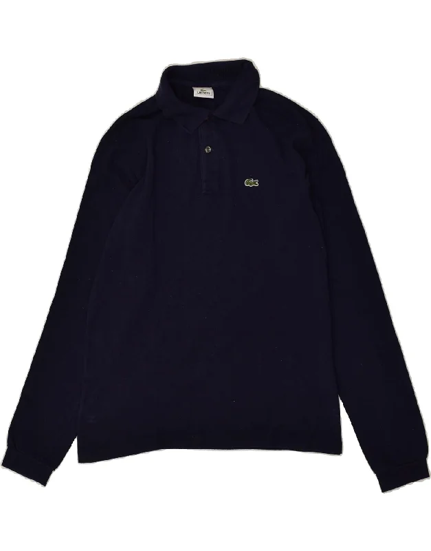 LACOSTE Boys Long Sleeve Polo Shirt 15-16 Years Navy Blue Cotton