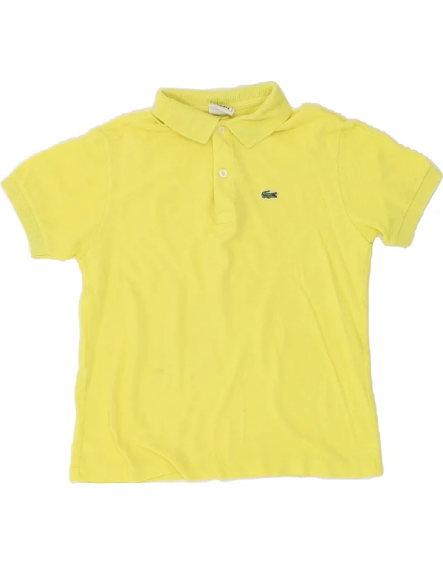 LACOSTE Boys Polo Shirt 11-12 Years Yellow Cotton