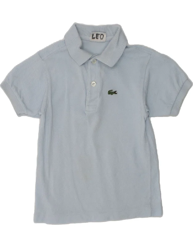 LACOSTE Boys Polo Shirt 3-4 Years Blue Cotton