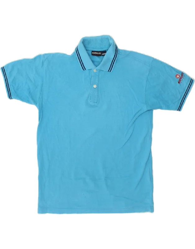 MURPHY & NYE Boys Polo Shirt 13-14 Years 2XL Blue Cotton