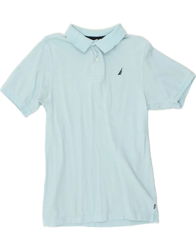 NAUTICA Boys Polo Shirt 14-15 Years Large  Blue Cotton