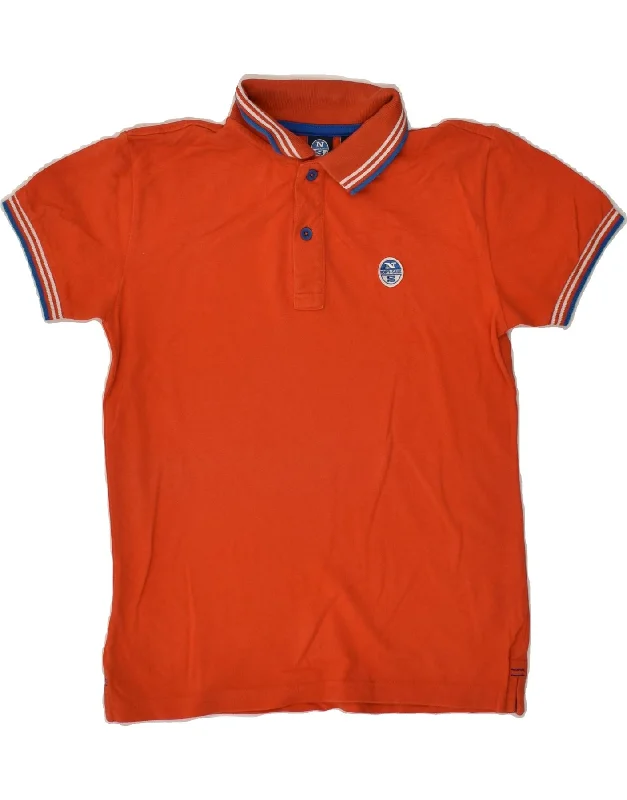 NORTH SAILS Boys Polo Shirt 9-10 Years Red Cotton