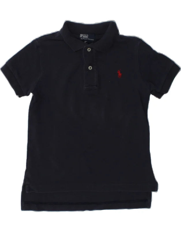 POLO RALPH LAUREN Boys Polo Shirt 2-3 Years Navy Blue Cotton